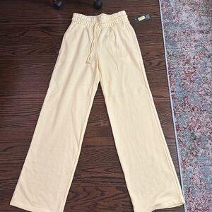 Yellow flare sweatpants